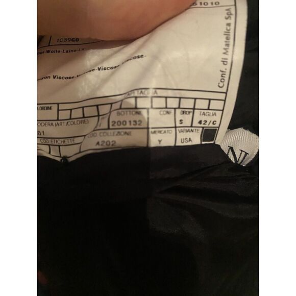 Giorgio Armani Blazer Mens 42C Black  Wool Sport Coat Suit Jacket - Picture 10 of 15